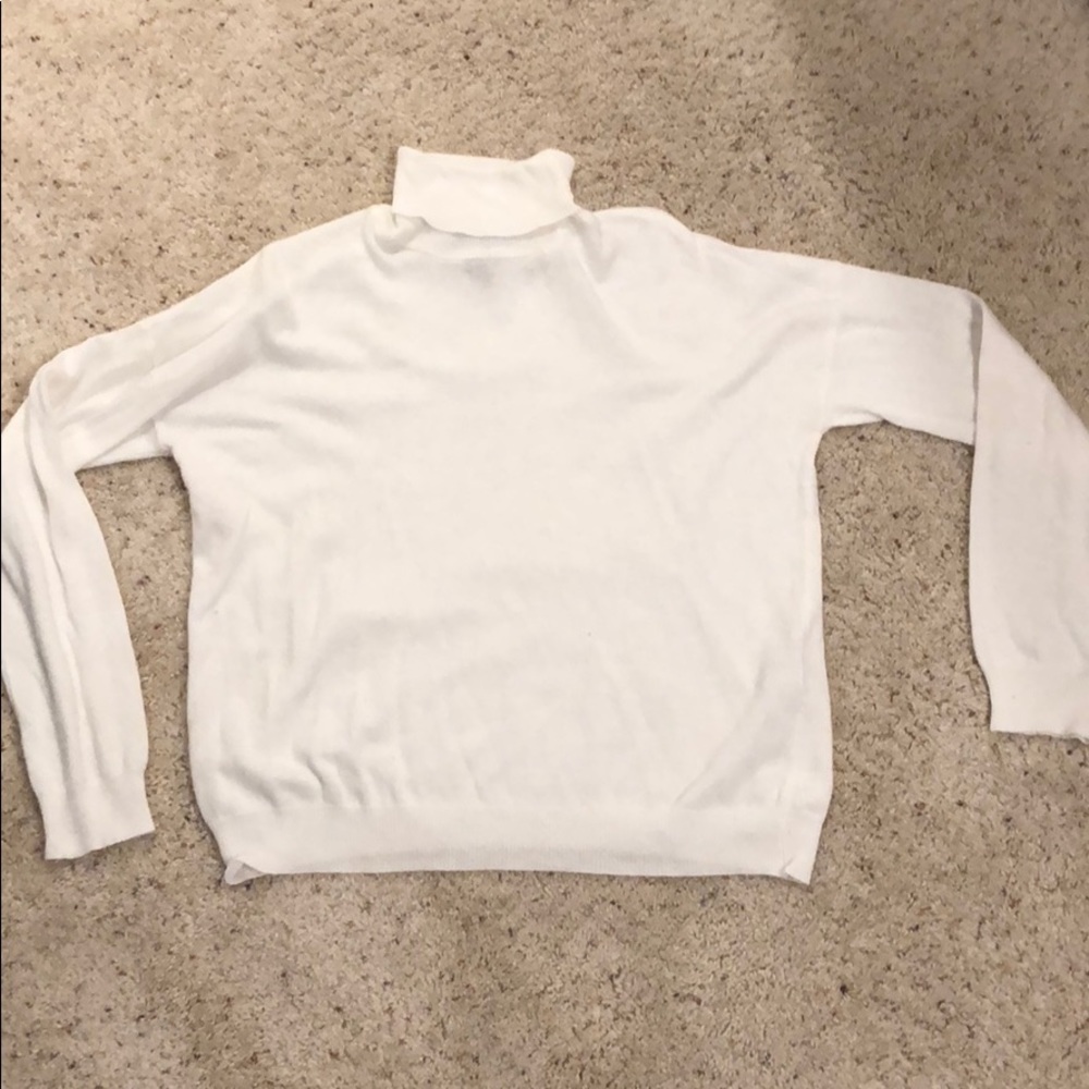 White turtleneck sweater